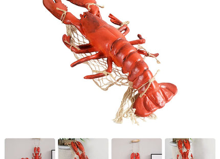 BESPORTBLE Lobster Crawfish Decorations Red Lobster Nautical Wall Sculpture Resin Wall Hanging Decoration Pendant Art Decor