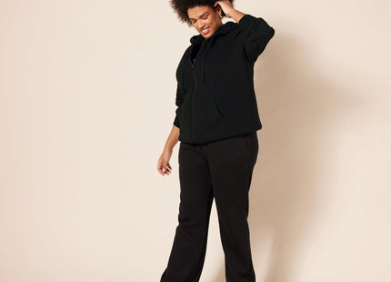 Amazon Essentials Women's Sherpa-Lined Fleece Full-Zip Hooded Jacket with Drawstring (Available in Plus Size), Black, X-Large