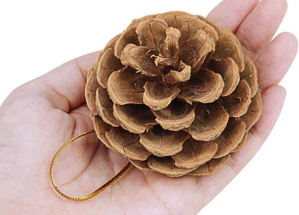 Winlyn 30 Pcs Christmas Hanging Real Preserved Pine Cones Ornaments 2"-3" Tall Christmas Tree Hanging Pinecone Ornaments