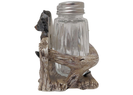 BestGiftEver Rustic Bear Salt and Pepper Shakers with Tree Branch Holder