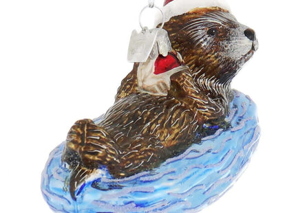 Noble Gems Sea Otter Glass Christmas Tree Ornament NB1553