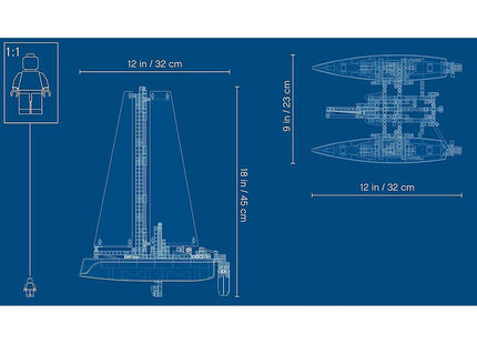 LEGO Technic Catamaran 42105 Model Sailboat Building Kit (404 Pieces)