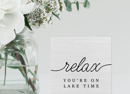 Country Lake Wood Box Sign Decor Desk Sign Lake House Relax Quote Wooden Box Block Sign Summer Rustic Home Shelf Wall Decoration