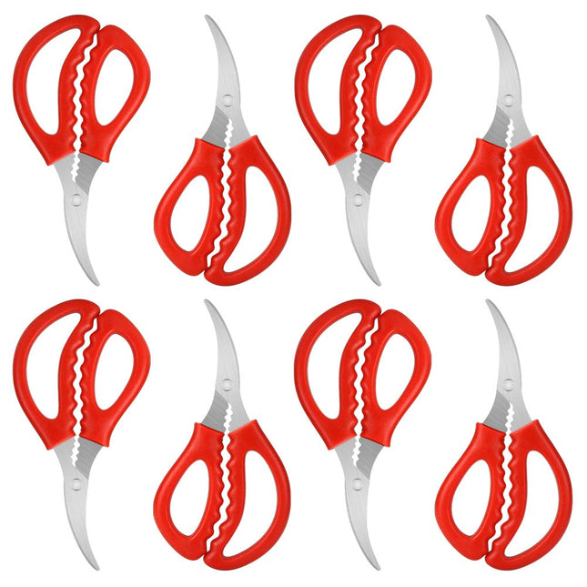Calary 8Pcs Seafood Scissors Crab Scissors Seafood Shears Multifunctional Crab Leg Crackers and Tools
