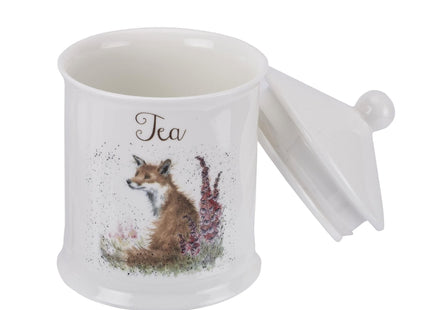Royal Worcester Wrendale Designs Tea Canister with Lid - Fox Illustration