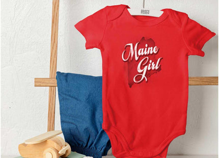 Brisco Brands Maine Girl Cute Home State Pride Baby Bodysuit Jumper Girls