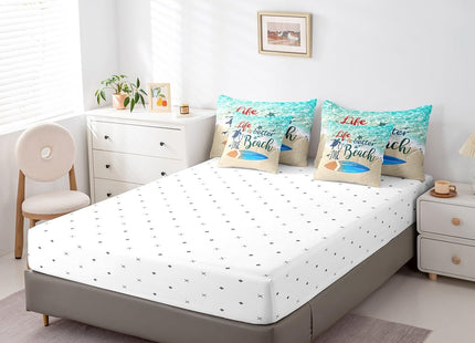 Erosebridal Nautical Ocean Comforter Set,Summer Beach Bed in A Queen