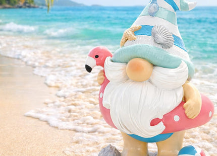 Hodao Flamingo Gnome Decoration, Coastal Beach Home Decor