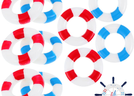 BESTOYARD 50Pcs Miniature Resin Nautical Life Ring