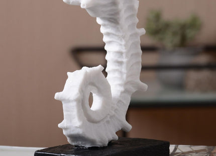 HAUCOZE Seahorse Statue Ocean Decor Modern Sculpture Home Gift 13.4 Inch