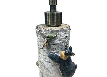 WD Willie Black Bear Liquid Soap Dispenser, 7"