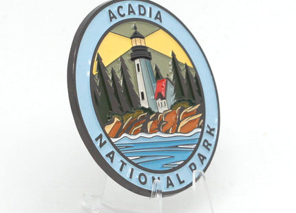 Stunning Black Nickel US | Canada National Park Fridge Magnet for Nature Enthusiasts, Gift,Destination (National Parks), Collectible Souvenirs, National Parks Gifts (Acadia)