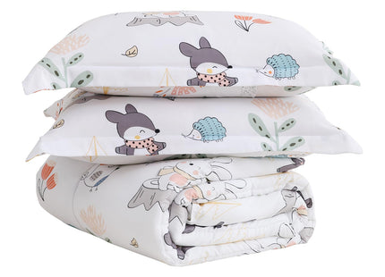 Yibeizi Woodland Animals Comforter Full Kids Forest Bedding Set