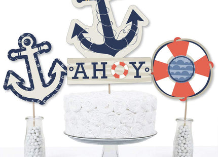 Ahoy - Nautical Party Centerpiece Sticks - Table Toppers - 15pc