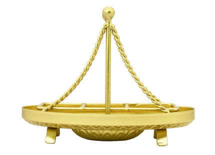 OwlGift Metal Sailboat Shaped Napkin Holder, Tabletop Paper Towel Dispenser, Mail Letter Sorter Rack, Document File Storage - Golden