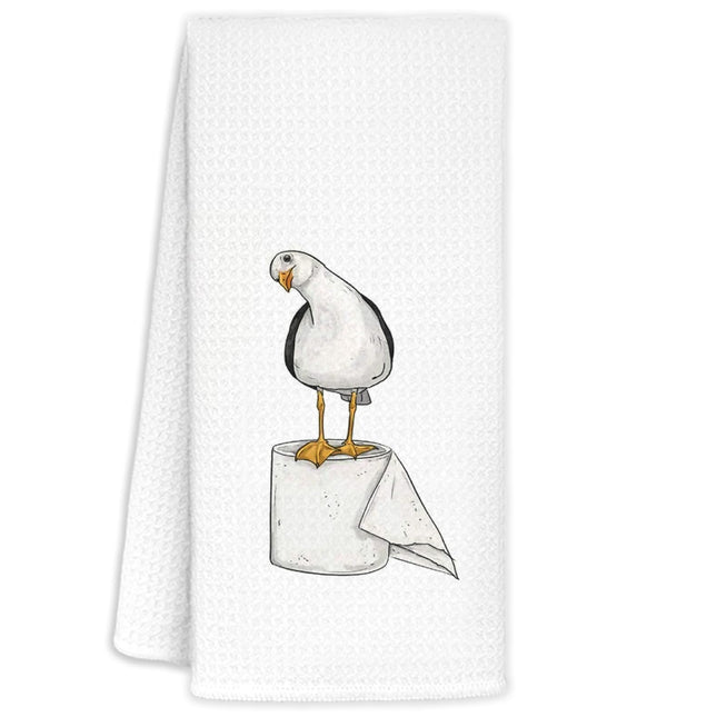 YTRGI Seagull Hand Towels, Seagulls Gifts for Women Bird Lovers, Seagull Decor, Funny Kitchen Towels for Bathroom, Coastal Nautical Sea Gull Decorative Dish Tea Towels for Kitchen, 16x24 in
