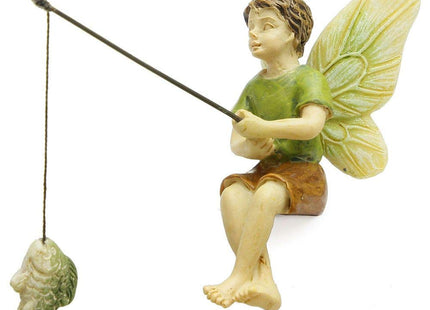 Woodland Knoll Miniature Fairy Garden Fishing Boy Mg253