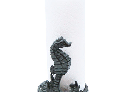 Sea Horse Paper Towel Holder, Nautical Kitchen Accessories, Freestanding Countertop Organization, 13 Inches