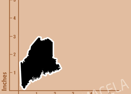 (3PCS) Maine State Map Stickers, US State Stickers - Waterproof Vinyl Decals for Tumblers, Water Bottles, Laptops, Books, Scrapbooks, Great for Maine Lovers 3 x 2.4 Inch
