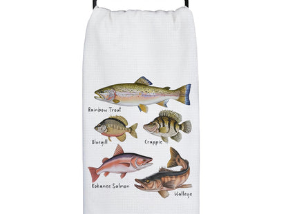 Koesus Coastal Beach Kitchen Towels, Ocean Fish Beach Hand Towels for Bathroom Decor, Fish Decor Dish Tea Towels for Kitchen Decor, 16x24 Inch