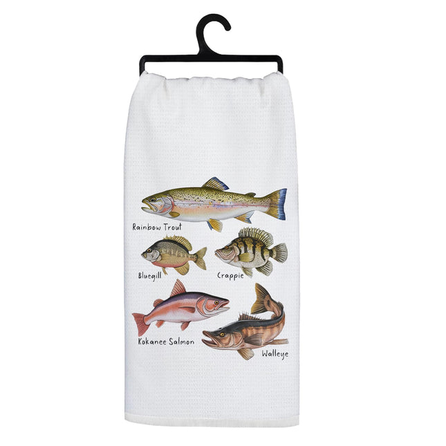 Koesus Coastal Beach Kitchen Towels, Ocean Fish Beach Hand Towels for Bathroom Decor, Fish Decor Dish Tea Towels for Kitchen Decor, 16x24 Inch