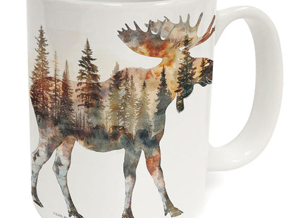 Highland Home Moose Silhouette Large Decorative Ceramic Mug