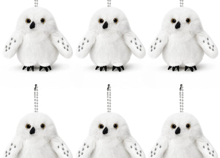 Niceup 4.5" Owl Stuffed Animal White Snowy Owl Plush Keychain