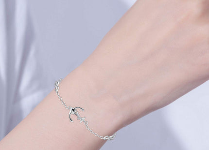 CUOKA MIRACLE 925 Silver Anchor Bracelet for Women Nautical Jewelry Gifts