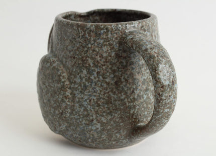Mino ware Japanese Pottery Mug Cup Owl Shape made in Japan (Japan Import) CPM101 (Stone Charcoal)