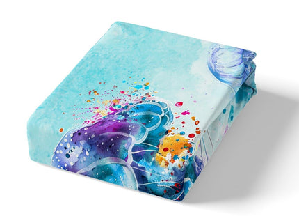 Feelyou Jellyfish Bedding Set Twin Ocean Comforter Cover Set for Girls Sea Creature Underwater World Duvet Cover Breathable Marine Life Sealife Bedspread Cover Room Decor Aquatic Animal Quilt Cover
