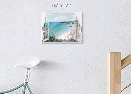 Hardy Gallery Beach Coastal Windows Canvas Wall Art
