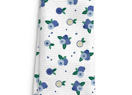 QICLM Blueberry Decor Kitchen Towel, Blueberry Hand Towel Dish Towel for Kitchen Bathroom Decor, Fruit Lover Gifts, 16x24 Inches
