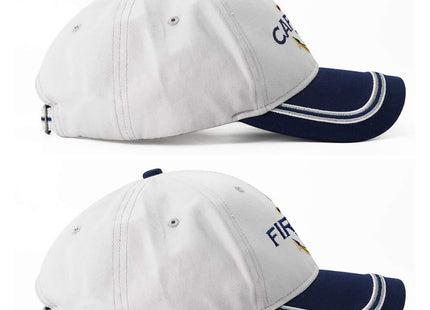 Captain Hat & First Mate | Matching Skipper Boating Baseball Caps | Nautical Marine Sailor Navy Hats