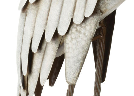 Regal Art & Gift Metal Egret Statue – Coastal Heron Garden Sculpture, Elegant Bird Decor for Lawn, Patio, or Beach House Yard – Sturdy Outdoor Standing Crane Ornament, 15.25""L x 8.25""W x 40.5""H