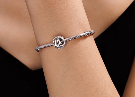 925 Sterling Silver Sailboat Sailing Ship Charm for Pandora Bracelets