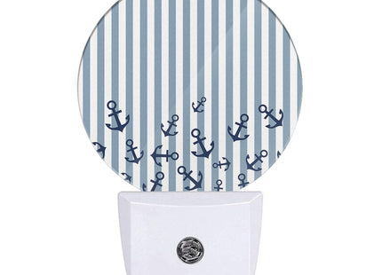 Watercolor Anchor Night Light, Plug in Nightlight with Dusk to Dawn Sensor