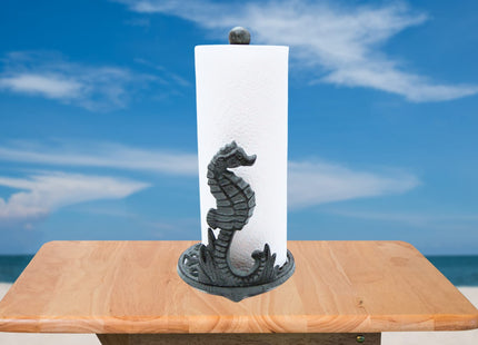 Sea Horse Paper Towel Holder, Nautical Kitchen Accessories, Freestanding Countertop Organization, 13 Inches