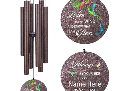 Extrabily Personalized Hummingbird Memorial Wind Chimes