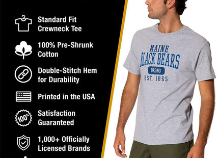 University of Maine Official Founded Date Short Sleeve, Athletic Heather, S