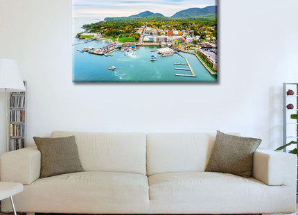Rebotipy Bar Harbor, Maine US Tourist Attraction Canvas Painting Modern Prints Natural Landscape Art Posters Paintings Wall Pictures Living Room Stretched and Framed Ready to Hang 16" Wx24 H
