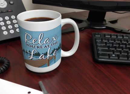 ThisWear Relax You're at the Lake 15oz Coffee Mug - 2 Pack