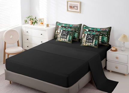 7 Piece Duck Hunting Bed in a Bag King - Rustic Farmhouse Bedding Set with Comforter, Fishing Theme Cushion Covers