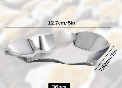 Set of 36 Stainless Steel Grillable Oyster Shells Reusable for Baked Grilled Shells for Cooking Silver Kitchen Metal Oyster Dish for Seafood Clam Scallop