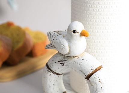 Bicuzat Retro Ocean Style Paper Towel Holder Stand, Resin Crafts Display for Kitchen Countertop, Cafe Western Restaurant Cake Shop Dessert Shop-Seagull A