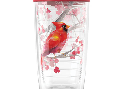 Tervis Christmas Holiday Cardinal and Berry Branches Made in USA Double Walled Insulated Tumbler Travel Cup Keeps Drinks Cold & Hot, 16oz, Classic