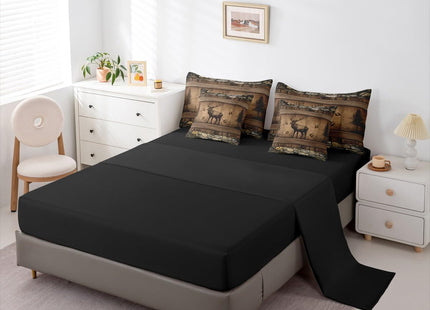 Erosebridal 7 Pieces Camo Deer Comforter Set for Kids Teens Adults