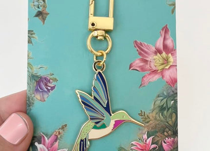 HAPPILY PLANTS Cute Hummingbird Keychain & Bag Charm, Bird Gardening Gifts, Nature Gifts Key Ring Accessories for Women, Bird Charm Jewelry, Hummingbird