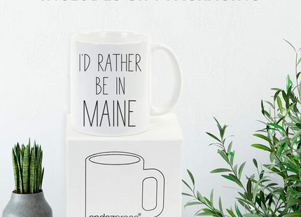 Andaz Press U.S. State 11oz. Coffee Mug Gift, I'd Rather Be in Maine, 1-Pack, Long Distance College Going Away Study Abroad Birthday Christmas Gifts