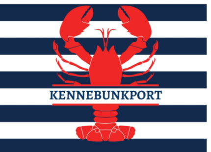 Kennebunkport, Maine Notebook, Lobster Themed 120 Lined Blank Pages For Journaling, Writing Or List Making