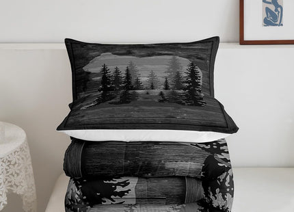 Rustic Bear Comforter Set Kids Farmhouse Wild Animal Comforter for Boys